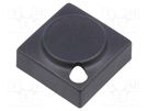 Button; rectangular; black; polyamide; 15.5x15.5mm Marquardt