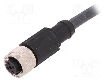 Connection lead; M12; PIN: 4; straight; 5m; plug; 250VAC; 4A; PUR LAPP 22260457