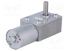 Motor: DC; with worm gear; 3÷9VDC; 1.7A; Shaft: D spring; 40rpm DFROBOT