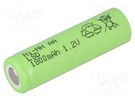 Re-battery: Ni-MH; AA; 1.2V; 1800mAh; Ø14.2x49mm JJJ