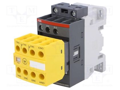 Contactor: 3-pole; NO x3; Auxiliary contacts: NC x2,NO x2; 18A ABB AFS16-30-22-11
