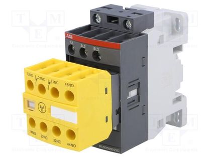 Contactor: 3-pole; NO x3; Auxiliary contacts: NC x2,NO x2; 18A ABB AFS16-30-22-13