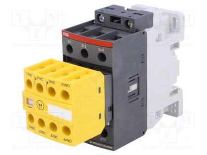Contactor: 3-pole; NO x3; Auxiliary contacts: NC x2,NO x2; 38A ABB AFS38-30-22-11