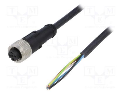 Connection lead; M12; PIN: 5; straight; 2m; plug; 60VAC; 4A; -25÷80°C LAPP 22260404