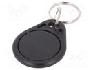 RFID pendant; ISO/IEC14443-3-A; plastic; black; 13.56MHz 