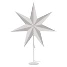 Candlestick for E14 bulb with paper star, white, 67x45 cm, indoor, EMOS