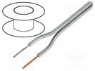 Wire: loudspeaker cable; 2x0.35mm2; stranded; OFC; grey; PVC; 49VAC TASKER