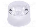 LED lens; round; colourless; 60°; with holder OPTOSUPPLY