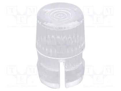 LED lens; round; polycarbonate; transparent; 3mm; Front: flat FIX&FASTEN FIX-LC3-6