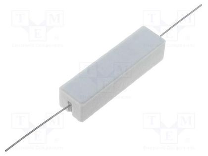 Resistor: wire-wound; cement; THT; 10Ω; 15W; ±5%; 12.5x12.5x49mm ROYAL OHM AX15W-10R