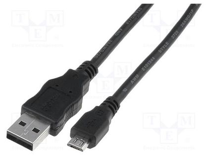 Cable; USB 2.0; USB A plug,USB B micro plug; nickel plated; 1m ASSMANN AK-300110-010-S