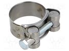 T-bolt clamp; W: 20mm; Clamping: 32÷35mm; chrome steel AISI 430; S MPC INDUSTRIES