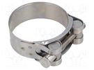 T-bolt clamp; W: 22mm; Clamping: 52÷55mm; chrome steel AISI 430; S MPC INDUSTRIES