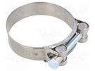 T-bolt clamp; W: 24mm; Clamping: 80÷85mm; chrome steel AISI 430; S MPC INDUSTRIES