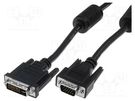 Cable; dual link; D-Sub 15pin HD plug,DVI-I (24+5) plug; 2m DIGITUS