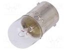 Filament lamp: automotive; BA15S SCC; transparent; 12V; 10W; LLB LUCAS