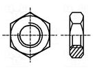 Nut; hexagonal; M5; 0.8; A2 stainless steel; H: 2.7mm; 8mm; BN 630 BOSSARD