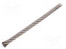Rope; acid resistant steel A4; Ørope: 6mm; L: 50m; 638kg KRAFTBERG