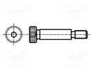 Shoulder screw; steel; M6; 1; Thread len: 11mm; hex key; HEX 4mm BOSSARD