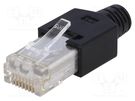 Plug; RJ45; TM11P; PIN: 8; Cat: 3; shielded,with protection; 5mm HIROSE