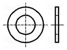 Washer; round; M4; D=9mm; h=0.8mm; pressboard; DIN 125A; BN 1076 BOSSARD