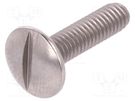 Screw; M4x16; 0.7; Head: button; slotted; 1,2mm; A2 stainless steel BOSSARD