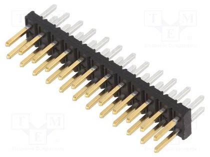 Pin header; wire-board; male; Minitek; 2mm; PIN: 24; THT; on PCBs; 2A Amphenol Communications Solutions 57102-F08-12ULF