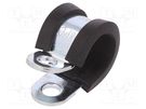 Fixing clamp; ØBundle : 12mm; W: 12mm; steel; Cover material: EPDM MPC INDUSTRIES