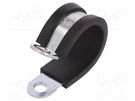 Fixing clamp; ØBundle : 20mm; W: 12mm; steel; Cover material: EPDM MPC INDUSTRIES