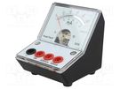 Ammeter; 0÷50mA,500mA,5A; 90x106x103mm; 2%; Meter: analogue; 50Ω PEAKTECH