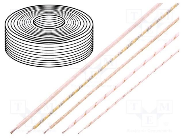 Wire; HELUTHERM® 400; stranded; nickel; 1x1,5mm2; fiberglass; 500V HELUKABEL