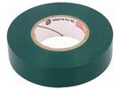 Tape: electrical insulating; W: 19mm; L: 20m; Thk: 0.18mm; green PLYMOUTH