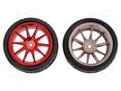 Wheel; red; Shaft: smooth; screw; Ø: 65mm; Plating: rubber; W: 26mm DFROBOT