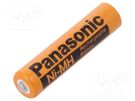 Re-battery: Ni-MH; AAA,R3; 1.2V; 750mAh PANASONIC