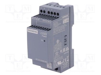Power supply: switched-mode; for DIN rail; 31.2W; 24VDC; 1.3A SIEMENS 6EP3331-6SB00-0AY0