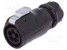 Connector: circular; plug; size 20; 02; male; PIN: 5; with latch LUTRONIC