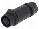 Connector: circular; plug; size 12; 02; female; PIN: 3; for latch LUTRONIC