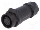 Connector: circular; plug; size 16; 02; female; PIN: 9; for latch LUTRONIC