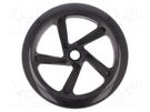 Wheel; black; push-in; Ø: 200mm; Plating: polyurethane; W: 30mm POLOLU