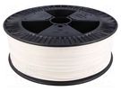 Filament: ABS+; Ø: 1.75mm; white; 230÷240°C; 2kg DEVIL DESIGN