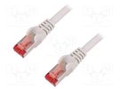 Patch cord; S/FTP; 6; stranded; Cu; LSZH; grey; 150mm Goobay