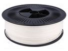 Filament: PET-G; Ø: 1.75mm; white; 220÷250°C; 5kg DEVIL DESIGN