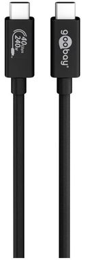 Kaabel USB C isane – USB C isane, USB4 Gen 3x2, Thunderbolt™ 4 0,7 m Goobay