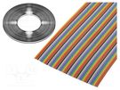 Wire: ribbon; 64x28AWG; 1.27mm; stranded; Cu; unshielded; PVC; 300V BQ CABLE