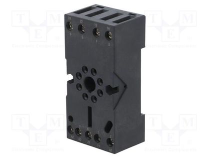 Socket; PIN: 8; 10A; 250VAC; on panel,for DIN rail mounting HONGFA RELAY 10FF-2Z-C4