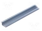 DIN rail; TS35; L: 1m; zinc-plated steel; Profile ht: 15mm 