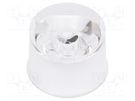 LED lens; round; colourless; 30°; with holder OPTOSUPPLY