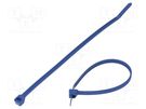 Cable tie; with metal; L: 186mm; W: 4.8mm; polypropylene; 133N; blue PANDUIT