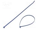 Cable tie; with metal; L: 366mm; W: 4.8mm; polypropylene; 133N; blue PANDUIT