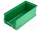 Container: cuvette; plastic; green; 102x215x75mm ALLIT AG